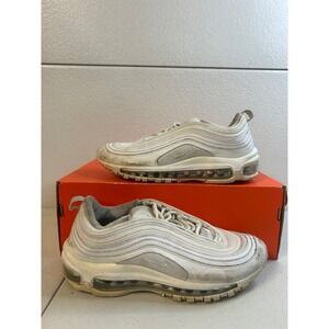 Nike Air Max 97 GS Triple White Kids Running Shoes Size 7Y #2384